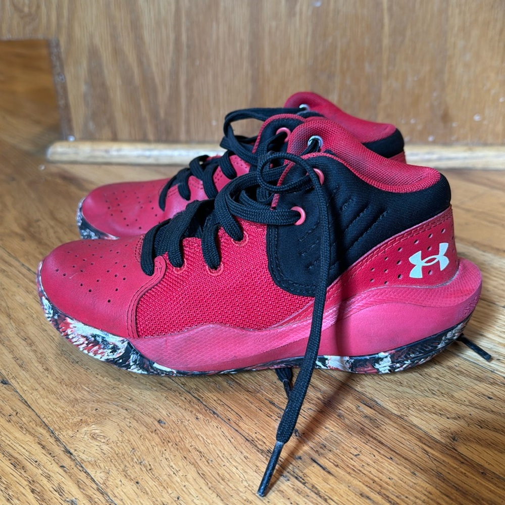 Under Armour Boys Preschool Jet 21 Red Basketball Shoes Sneakers Size 13K